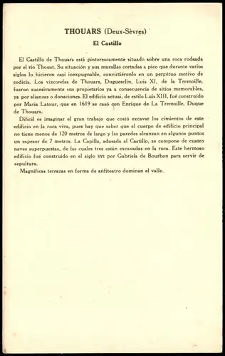 CPA Thouars (Deux-Sèvres) El Castillo Schloss Chateaux 1910