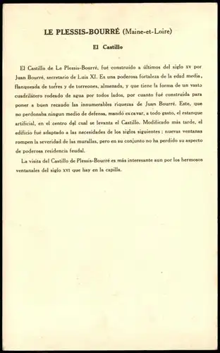 .Frankreich El Castillo LE PLESSIS-BOURRÉ (Maine-et-Loire) 1910