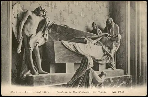 CPA Paris Notre-Dame Tombeau du Duc d'Arcourt, par Pigalle 1910