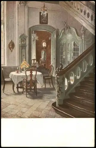Ansichtskarte Lübeck W. Beckmann, Diele aus dem Patrizierhaus 1913