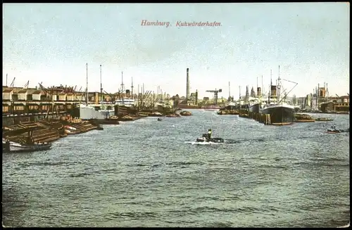Ansichtskarte Hamburg Kuhwärderhafen - Fabrik 1913