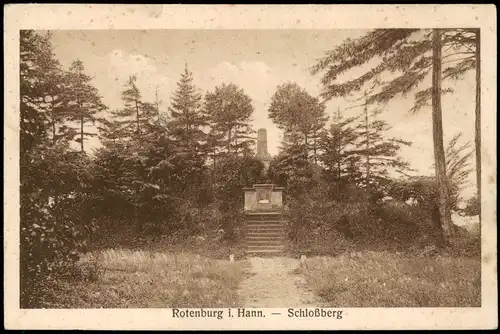 Ansichtskarte Rotenburg a. d. Fulda Schloßberg, Denkmal 1922