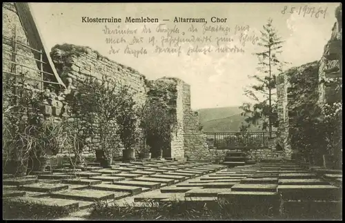 Ansichtskarte Memleben-Kaiserpfalz Klosterruine Memleben Altarraum, Chor 1920