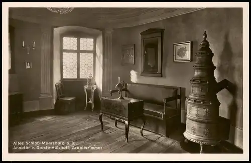 Meersburg Annette v. Droste-Hülshoff, Arbeitszimmer Altes Schloß 1932