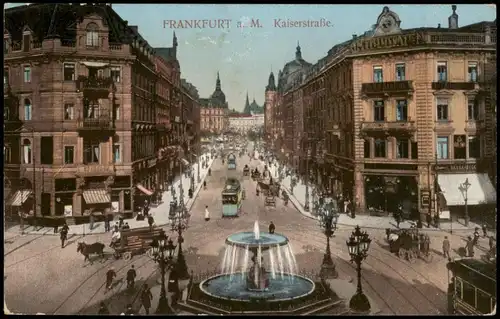 Ansichtskarte Frankfurt am Main Kaiserstraße vom Bahnhof aus 1917