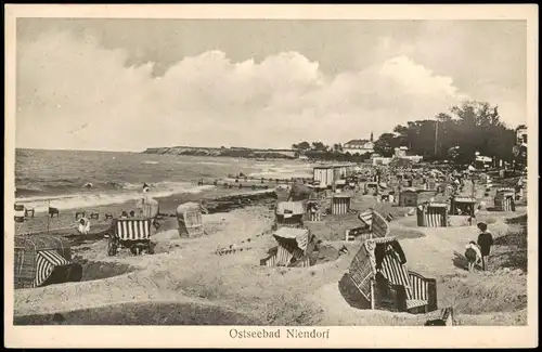 Ansichtskarte Niendorf-Timmendorfer Strand Strand, Strandkörbe 1928