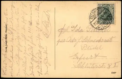 Ansichtskarte Schmitten (Hochtaunus) Feldberg Brunhildisfelsen 1914