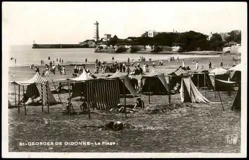 CPA .Frankreich St-GEORGES DE DIDONNE, La Plage 1930