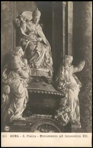 Cartoline Rom Roma S. Pietro - Monumento ad Innocenzo XII. 1900