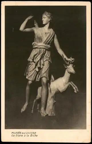 CPA Paris La Diane à la Biche (Skulptur, Kunst, Museum) 1937