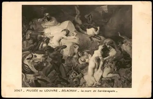 CPA Paris MUSÉE DU LOUVRE DELACROIX La mort de Sardanapale 1930