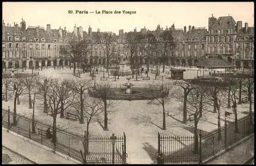 CPA Paris Place des Vosges 1910