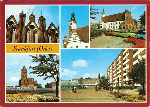 Frankfurt (Oder) Rathaus, Marienkirche, Hotel "Stadt Frankfurt" 1988