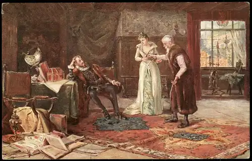 Künstlerkarte J. ryt. Skramlik: Prosba o milost Gnaden-Bittgesuch. 1920