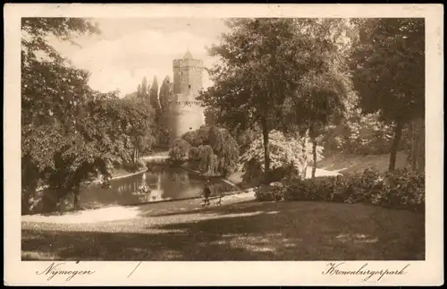 Nimwegen Nijmegen Kronenburgerpark 1917    Misch-Frankatur Freigegeben-Stempel