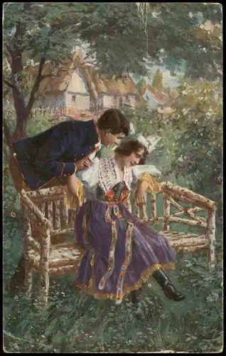 Künstlerkarte Kunst Art Motiv: Československé národní kroje 1919