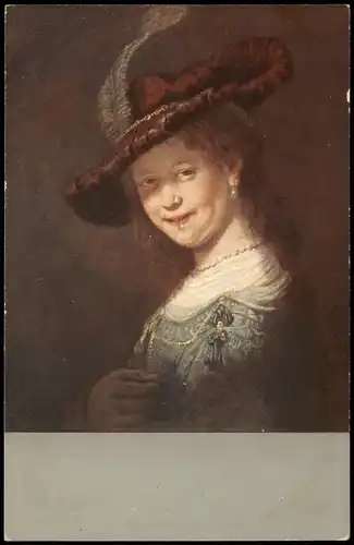 Ansichtskarte  Künstlerkarte Gemälde Kunstwerk Maler Rembrandt: Saskia 1920