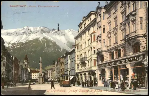 Innsbruck Maria Theresienstraße Warenhaus Josef Bauer & Sohn 1915