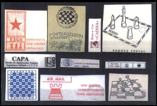 Ansichtskarte  Schach Motive Chess signs appearing on correspondence 1980
