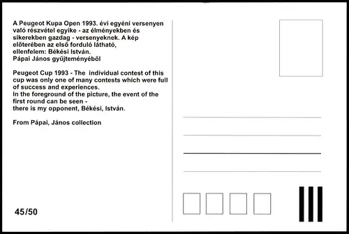Schach Motiv: Ketyegnek a sakkórák HOTEL GEMENC SZEKSZÁRD 1993