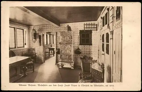 Ansichtskarte Altona-Hamburg Altonaer Museum - Wohnstube 1922