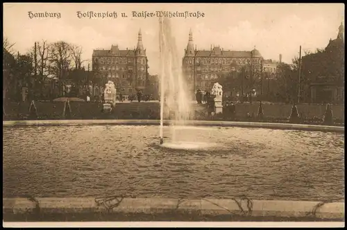 Ansichtskarte Hamburg Holstenplatz und Kaiser-Wilhelm-Straße 1922