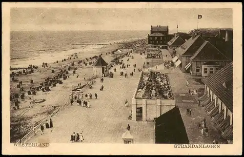Ansichtskarte Westerland-Sylt Strandanlagen 1923