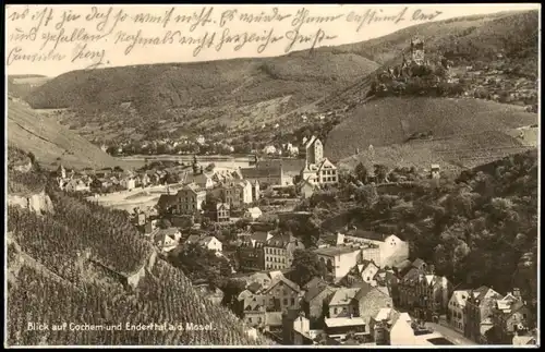 Ansichtskarte Cochem Kochem Blick auf die Stadt 1937