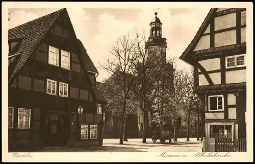 Ansichtskarte Rinteln Museum und Nikolaikirche 1922