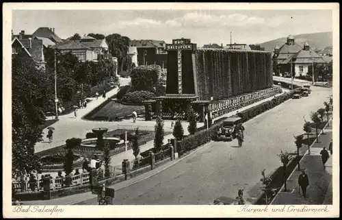 Ansichtskarte Bad Salzuflen Gradierwerk, Straßen 1936