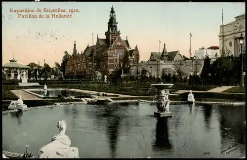Postkaart Brüssel Bruxelles Expo Pavillon de la Hollande 1910