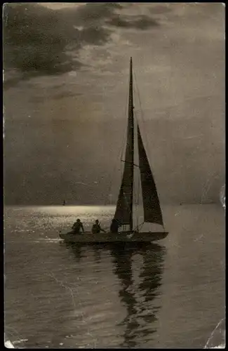Postcard .Ungarn Vitorlás a Balatonon Balaton Segelboot 1961
