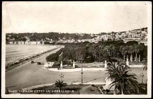 Cartoline Neapel Napoli PIAZZA VITTORIA VIA CARACCIOLO 1930