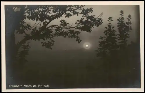 Cartoline .Ligurien Liguria Tramonto Visto da Brunate 1930