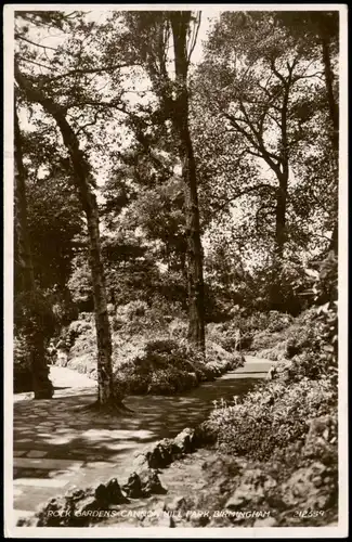 Postcard Birmingham ROCK GARDENS CANNON HILL PARK 1940