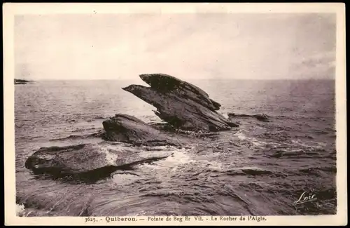 CPA Quiberon Pointe de Beg Er Vil. Le Rocher de l'Aigle 1920