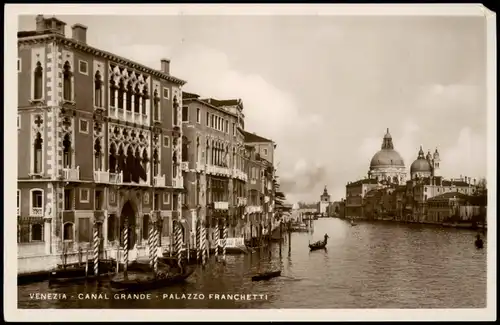 Cartoline Venedig Venezia CANAL GRANDE PALAZZO FRANCHETTI 1930
