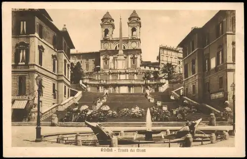 Cartoline Rom Roma Trinità del Monti 1920