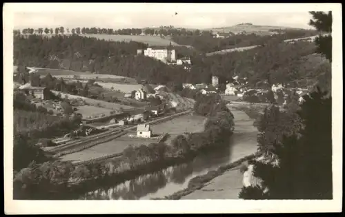 Postcard .Tschechien Tschechien Ortspanorama, Dorf, Fluss Ansicht 1940