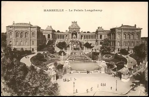 CPA Marseille Le Palais Longchamp 1910