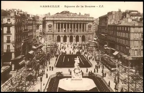CPA Marseille Square de la Bourse, Börsen Platz 1928