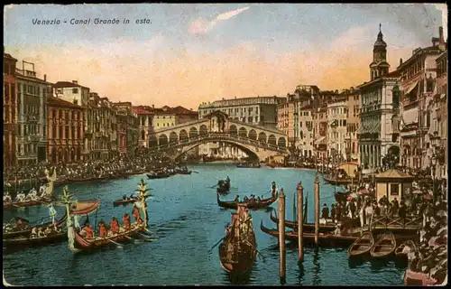 Cartoline Venedig Venezia Canal Grande in esta 1920