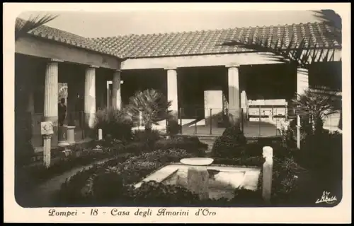 Cartoline Pompei Pompei Casa degli Amorini d'Oro 1930
