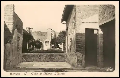 Cartoline Pompei Casa di Marco Lucrezio 1930