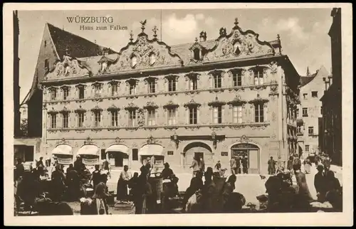 Ansichtskarte Würzburg Haus am Falken 1925