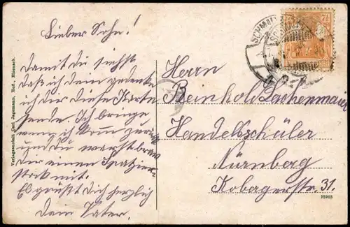 Ansichtskarte Eisenach Wartburg, Esel mit Namen 1916