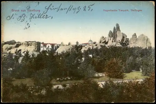 Ansichtskarte Stellingen-Hamburg Tierpark Hagenbeck 1913