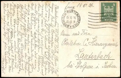 Ansichtskarte Mittenwald Straßenpartie 1926