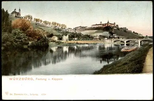 Ansichtskarte Würzburg Festung u. Käppele 1908
