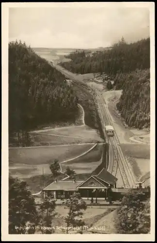 .Thüringen Bergbahn im oberen Schwarzatal. (Thür Wald.) Station 1932